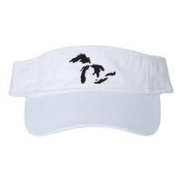 The Great Lakes Detroit Michigan T Valucap Bio-Washed Visor