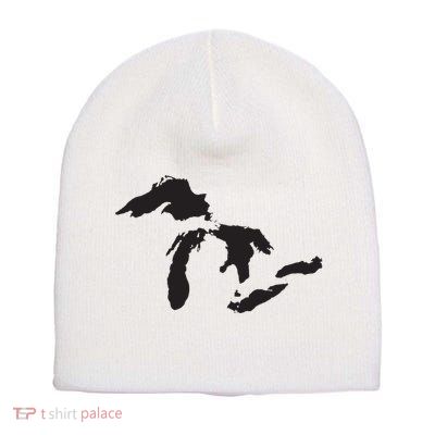 The Great Lakes Detroit Michigan T Short Acrylic Beanie