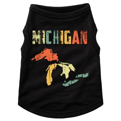 The Great Lakes Largest Water Retro Color Michigan Mi Pride Doggie Tank