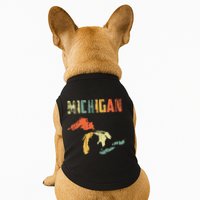 The Great Lakes Largest Water Retro Color Michigan Mi Pride Doggie Tank