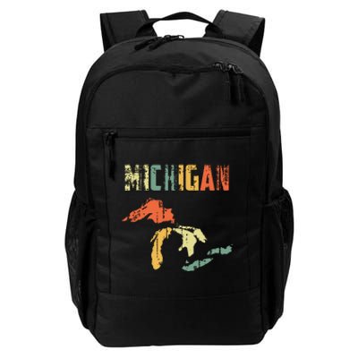 The Great Lakes Largest Water Retro Color Michigan Mi Pride Daily Commute Backpack