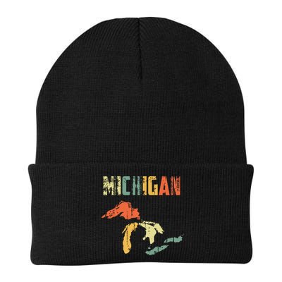 The Great Lakes Largest Water Retro Color Michigan Mi Pride Beanie