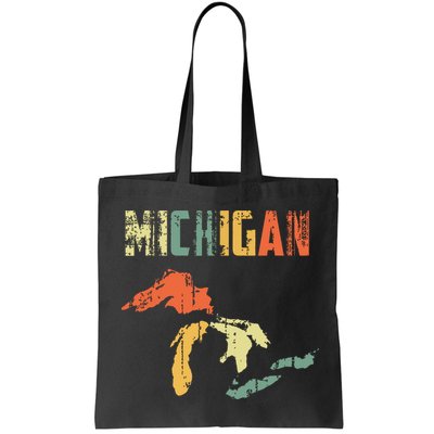 The Great Lakes Largest Water Retro Color Michigan Mi Pride Bag