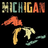 The Great Lakes Largest Water Retro Color Michigan Mi Pride Bag