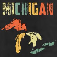 The Great Lakes Largest Water Retro Color Michigan Mi Pride Tumbler