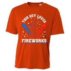 This Guy Loves Fireworks Firecrackers 4th Of July Gift Cooling Performance Crew T-Shirt