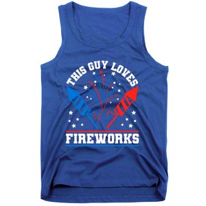 This Guy Loves Fireworks Firecrackers 4th Of July Gift Tank Top