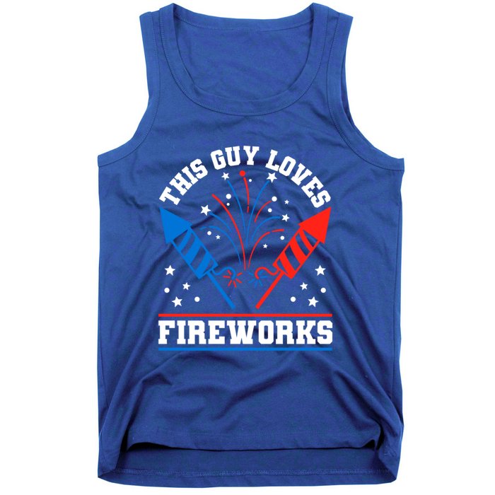 This Guy Loves Fireworks Firecrackers 4th Of July Gift Tank Top