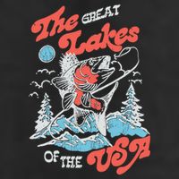 The Great Lakes Retro Inspired Graphic 7 Panel Mesh Trucker Snapback Hat