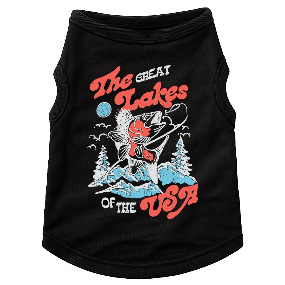 The Great Lakes Retro Inspired Graphic Doggie Tank