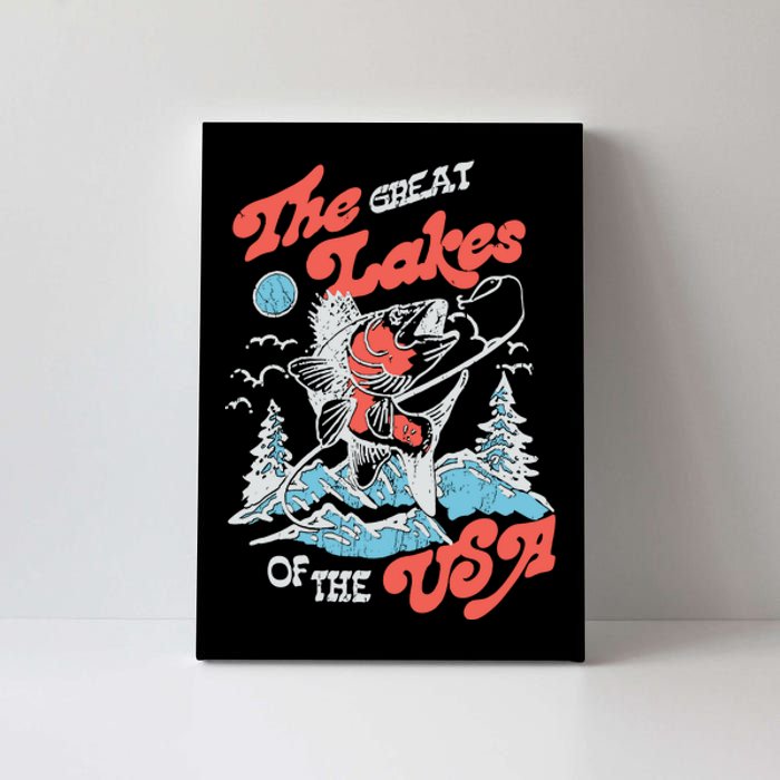 The Great Lakes Retro Inspired Graphic Canvas