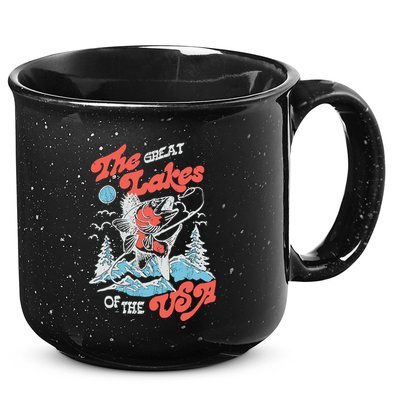 The Great Lakes Retro Inspired Graphic 15oz Campfire Ceramic Mug
