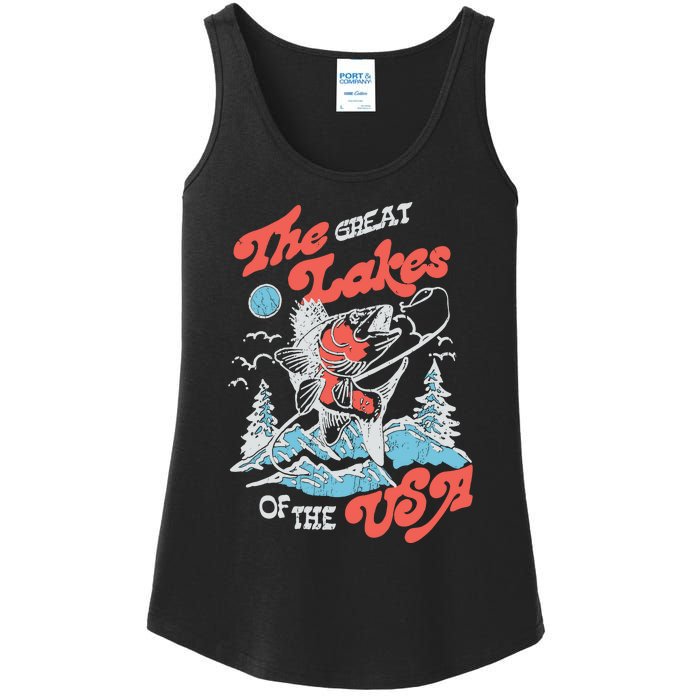 The Great Lakes Retro Inspired Graphic Ladies Essential Tank