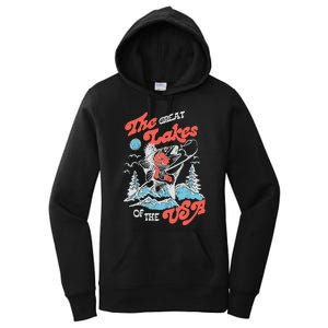 The Great Lakes Retro Inspired Graphic Women's Pullover Hoodie