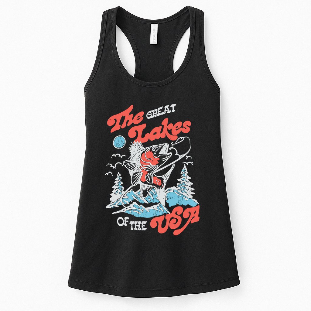 The Great Lakes Retro Inspired Graphic Womens Tank Top