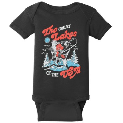 The Great Lakes Retro Inspired Graphic Baby Bodysuit