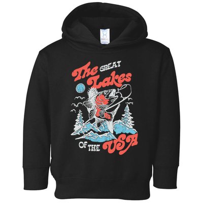 The Great Lakes Retro Inspired Graphic Toddler Hoodie