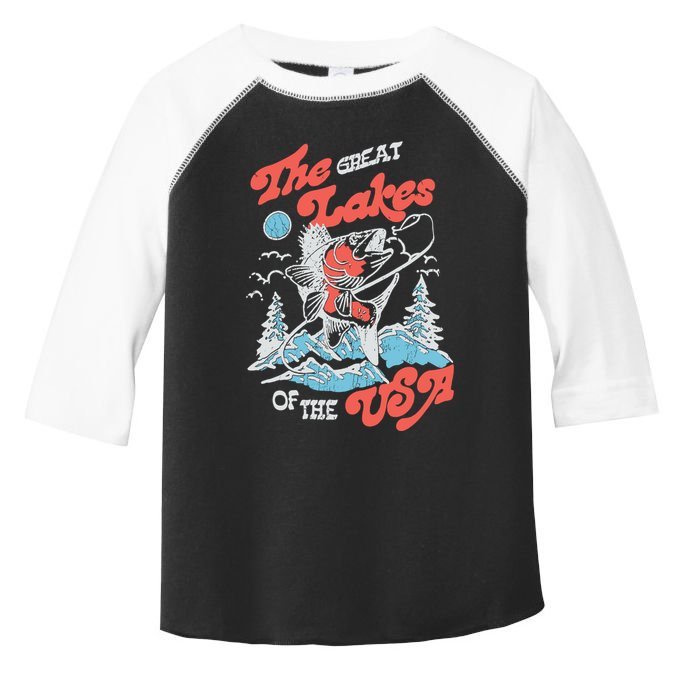 The Great Lakes Retro Inspired Graphic Toddler Fine Jersey T-Shirt