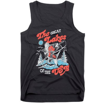 The Great Lakes Retro Inspired Graphic Tank Top