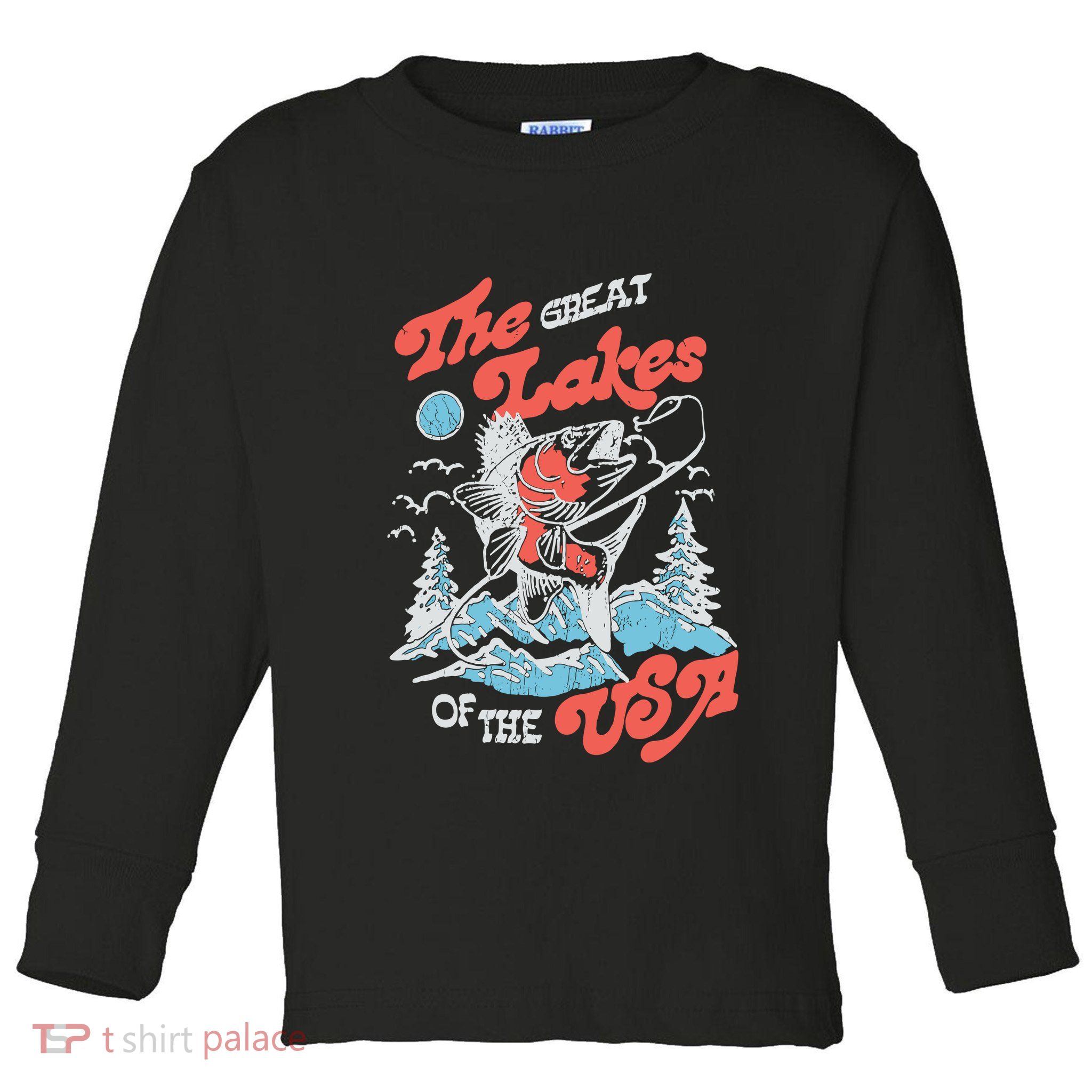 The Great Lakes Retro Inspired Graphic Toddler Long Sleeve Shirt