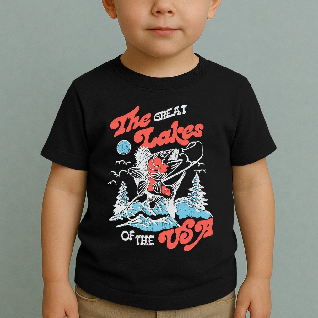 The Great Lakes Retro Inspired Graphic Toddler T-Shirt
