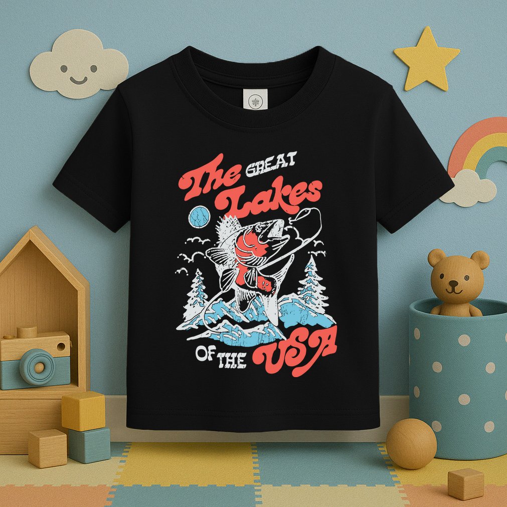 The Great Lakes Retro Inspired Graphic Toddler T-Shirt
