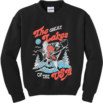 The Great Lakes Retro Inspired Graphic Kids Sweatshirt