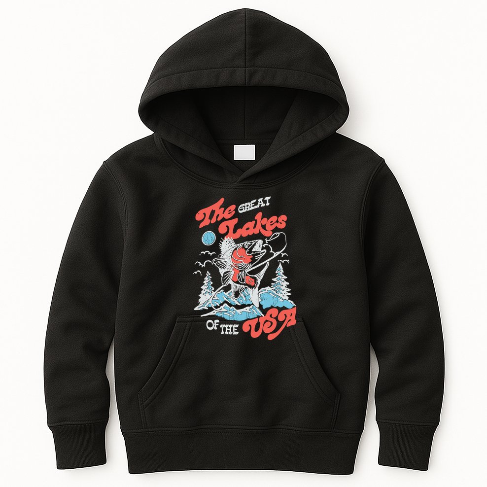 The Great Lakes Retro Inspired Graphic Kids Hoodie
