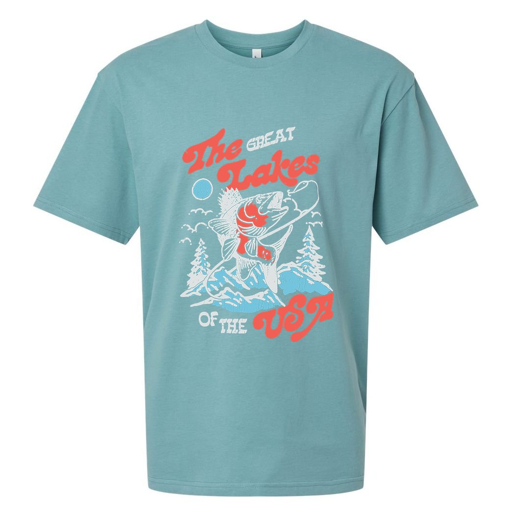 The Great Lakes Retro Inspired Graphic Sueded Cloud Jersey T-Shirt