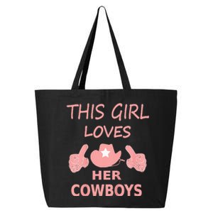 This Girl Loves Her Cowboy Cute Texas Dallas 25L Jumbo Tote