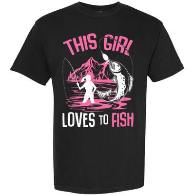 This Girl Loves To Fish Fishing Garment-Dyed Heavyweight T-Shirt