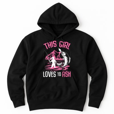 This Girl Loves To Fish Fishing Hoodie