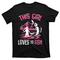 This Girl Loves To Fish Fishing T-Shirt