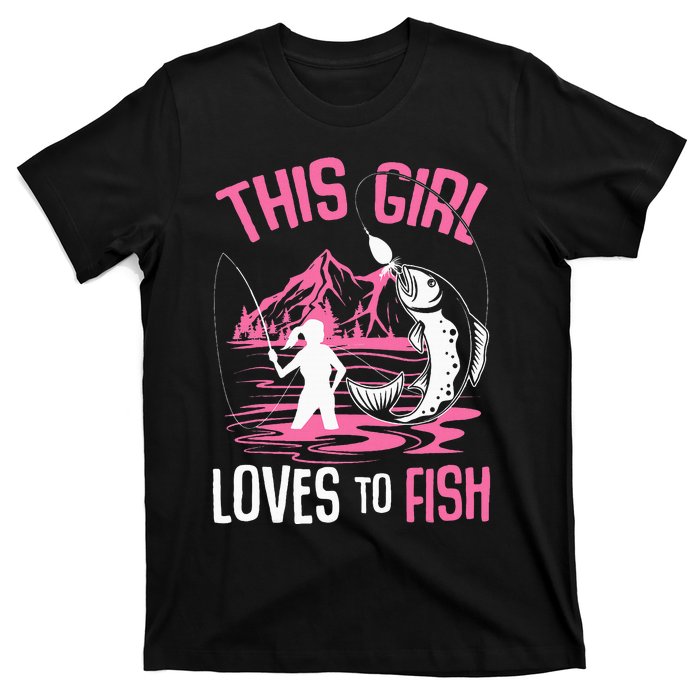 This Girl Loves To Fish Fishing T-Shirt