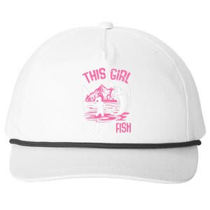 This Girl Loves To Fish Fishing Snapback Five-Panel Rope Hat