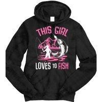 This Girl Loves To Fish Fishing Tie Dye Hoodie