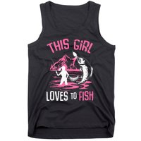 This Girl Loves To Fish Fishing Tank Top