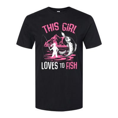 This Girl Loves To Fish Fishing Softstyle CVC T-Shirt