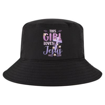 This Girl Loves Jesus Cute Christian Girl Jesus Cool Comfort Performance Bucket Hat