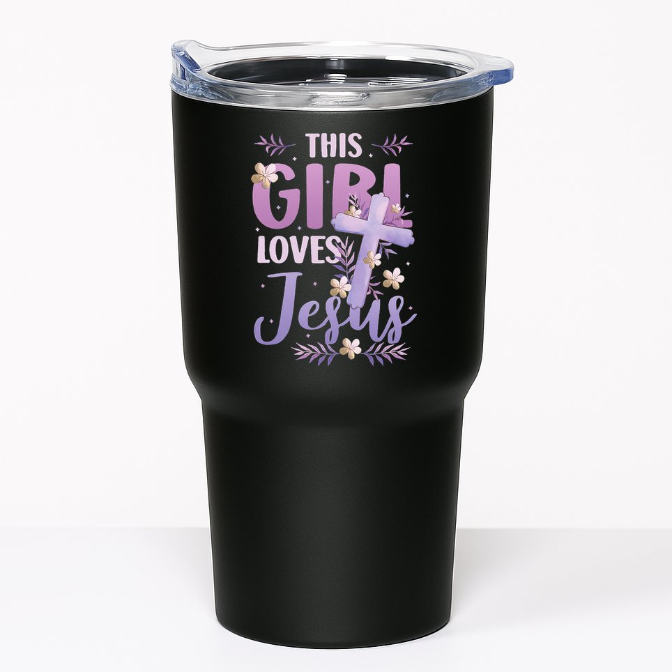 This Girl Loves Jesus Cute Christian Girl Jesus Tumbler