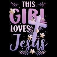 This Girl Loves Jesus Cute Christian Girl Jesus Womens Tank Top