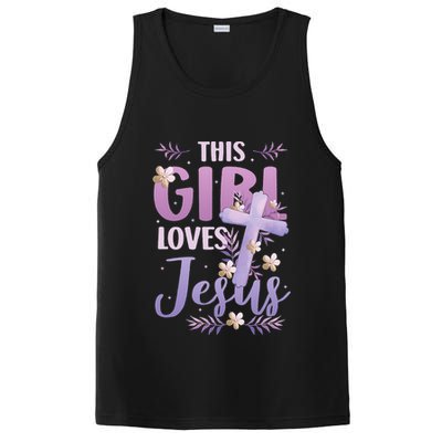 This Girl Loves Jesus Cute Christian Girl Jesus PosiCharge Competitor Tank