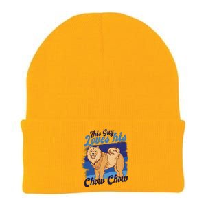 This Guy Loves His Chow Chow Dog Knit Cap Winter Beanie