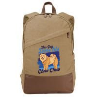 This Guy Loves His Chow Chow Dog Cotton Canvas Backpack