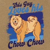 This Guy Loves His Chow Chow Dog Cotton Canvas Backpack
