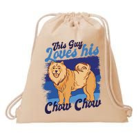 This Guy Loves His Chow Chow Dog Drawstring Bag