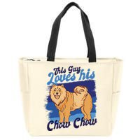 This Guy Loves His Chow Chow Dog Zip Tote Bag