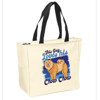 This Guy Loves His Chow Chow Dog Zip Tote Bag