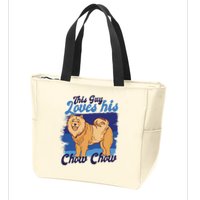This Guy Loves His Chow Chow Dog Zip Tote Bag