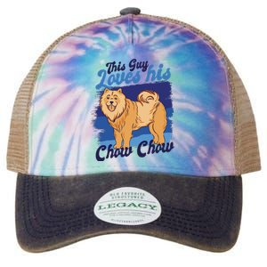 This Guy Loves His Chow Chow Dog Legacy Tie Dye Trucker Hat